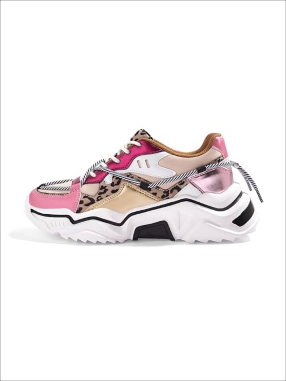 Platform Chunky Dad Sneakers Lace-Up Lightweight Walking Shoes